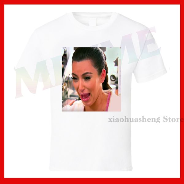 

новый ким кардашян плач crew neck t-shirt с коротким рукавом sz s-2xl # 100% хлопка мужчины майка женщин топы тройник спорта толстовка с кап
