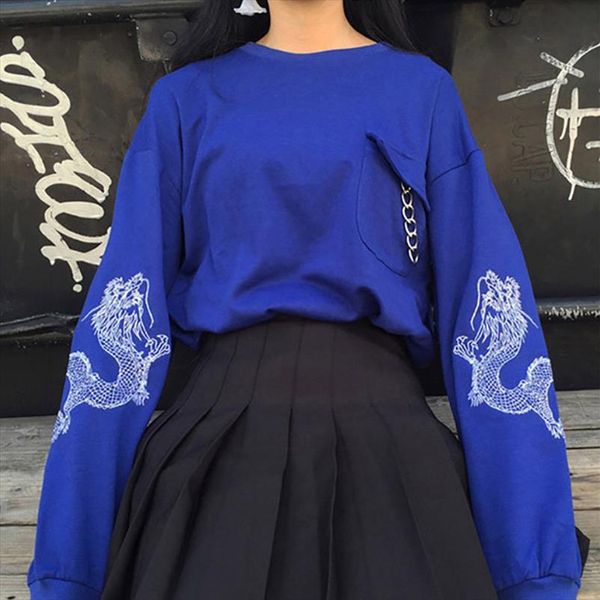 

april momo 2020 black embroidery womens sweatshirt long sleeve preppy o neck pullovers women streetwear outwear