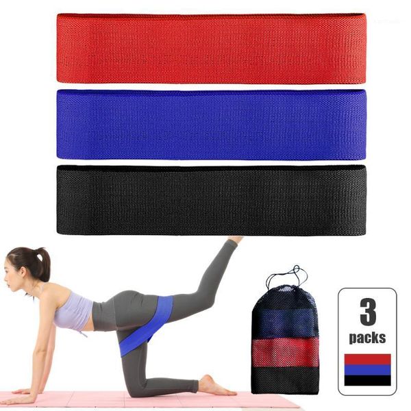 

3 pcs sports exercise resistance loop bands set fitness elastic booty band for yoga home gym training portable yoga accessories1