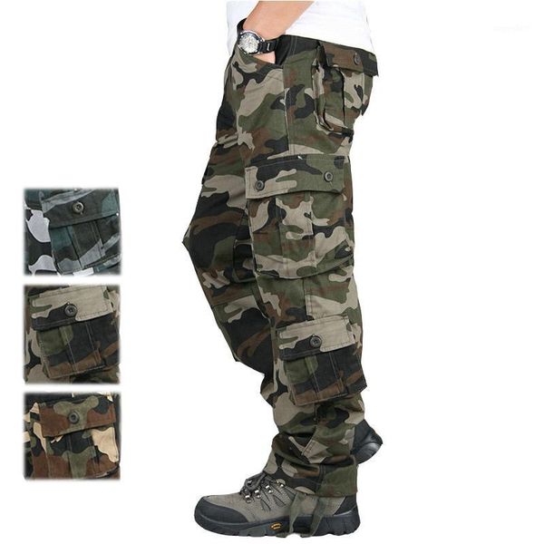 

autumn winter camo pants men loose cotton army trousers casual hip hop cargo camouflage pants men pantalon camuflajenew1, Black
