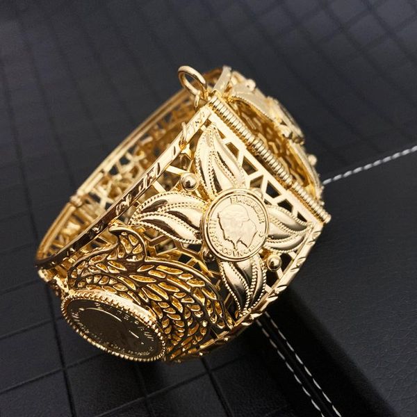

gold coins bangles for women men money coin bracelet islamic muslim arab middle eastern jewelry african gifts, Black