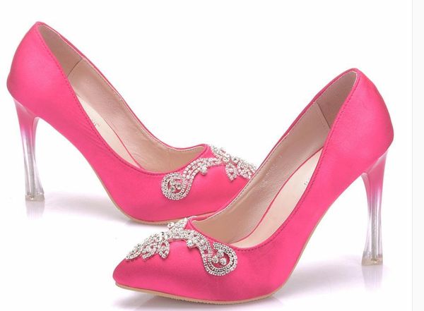 

2021 women's shoes in spring and autumn with new style high heel fine heel pointed end water drill@22, Black