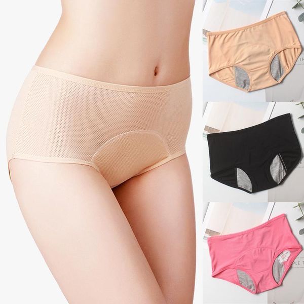 

women underwear shorts lingerie leak proof menstrual panties women underwear physiological pants period cotton waterproof briefs1, Black;pink
