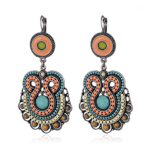 

bohemia earrings female fashion jewelry women accessories vintage ethnic dropn earrings for women brincos 20201, Silver
