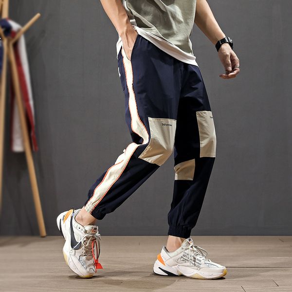 

2021 new summer jogger sweatpants hip hop men hare masculine casual fashion pants loose streetwear youth pantalon shreds v6q7, White;black