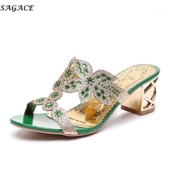

dress shoes sagace women's ladies bohemia thick crystal roma slipper sandals peep toe casual shoessandals1, Black