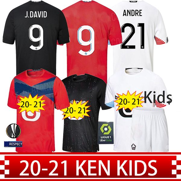 

losc lille soccer jersey 2020 2021 yazici çelik bamba botman 20 21 lille olympique kits kids jikone rsanches maillot de football shirt, Black;yellow