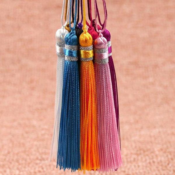 

2018 new 5pcs lot mixed cotton silk chinese knot tassel cords brush for earrings charm pendant satin tassels diy jewelry making h jllgas