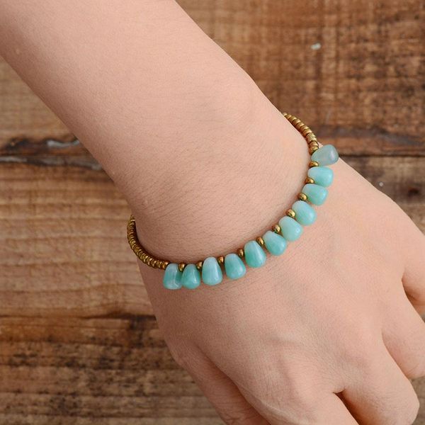 

teardrop бусины браслеты оникс бисер bohemian браслеты шарма высокого качества boho ювелирные изделия dropship teardrop бусины sqciov whole2, Golden;silver