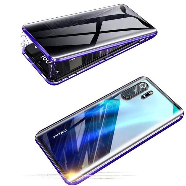 

anti-peep magnetic case для huawei p40 30 pro honor mate 30 20 adsorption двусторонняя конфиденциальность ясного заднего телефона cas bbyvrd