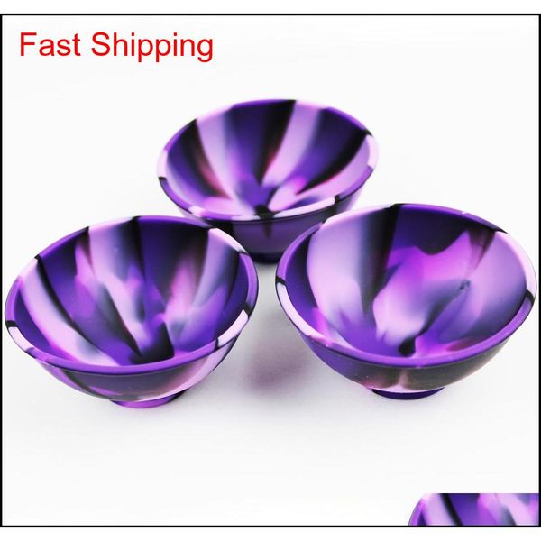 

non-stick sile concentrate container 2.6" fda approved unbreakable small oil wax dabs dish for smoking honey qylfep packing2010