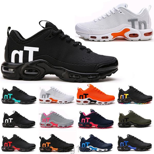 

original rainbow tn plus mercurial mens women designer sneakers chaussures homme femme tn kpu zapatos sports trainers casual shoes bt11, Black