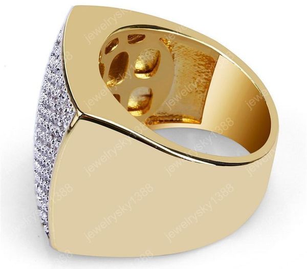 

bling iced out gold rings mens hip hop jewelry cool cz stone luxury men hiphop11, Silver