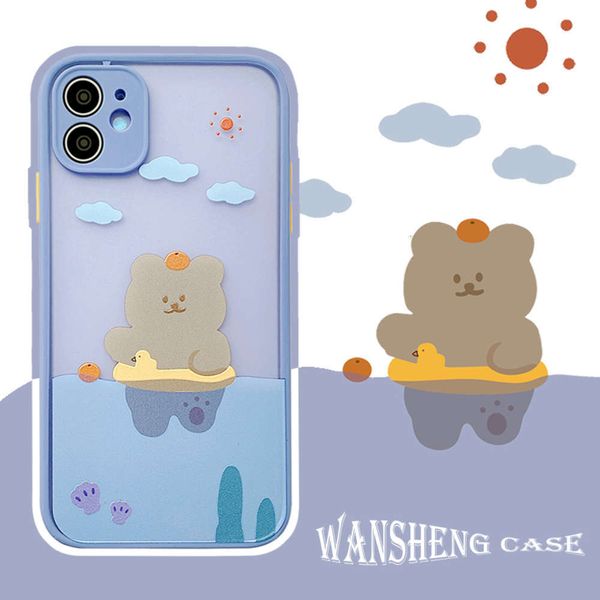 

3vip 11pro mobile phone shell x / xr silicone couple women's creative personality cute soft shell new cartoon bear vip exsmax mobilecf1
