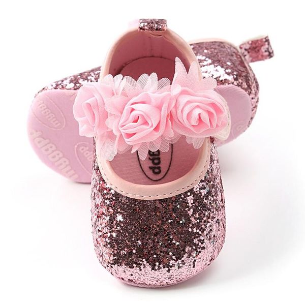 

first walkers born baby shoes girls summer princess sequins infant soft sole pu leather toddler