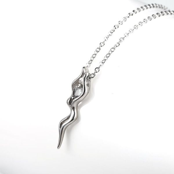 

heart necklace for women stainless steel necklace pendants classic zircon jewelry fashion necklaces1, Silver