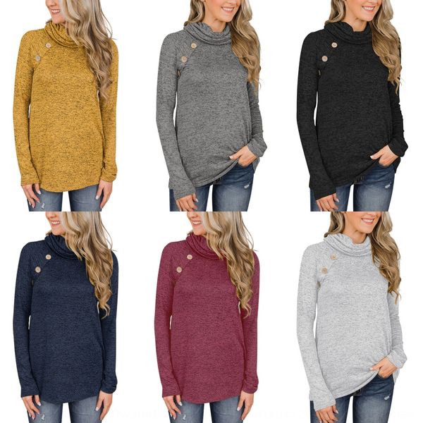 

осень и зима новой водолазка сшивания женщин сплошного цвета осень кнопка шерсти wooland зима новой кнопка свитера шить wom, Black