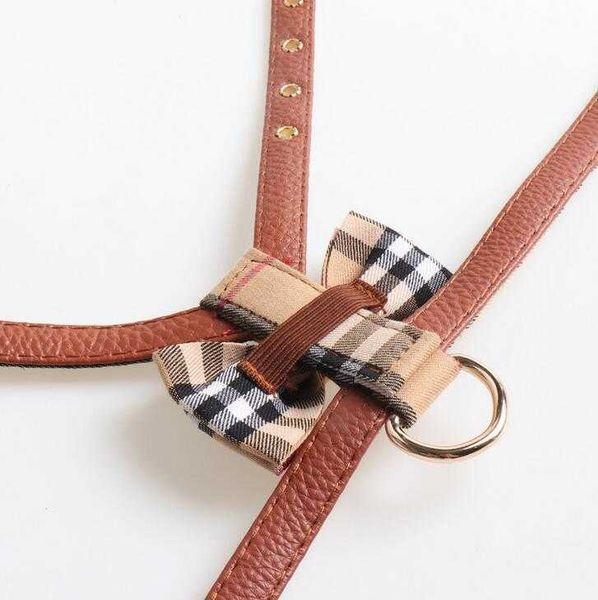 Moda coleira de cachorro tração corda bowknot arnês para animais de estimação para pequenos e grandes cães puxar ajustável trela colete clássico correndo trela t280h