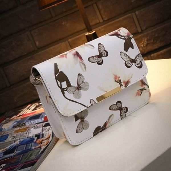 

qievz new women's korean butterfly square flower square style small fashionable bag narcissus butterfly love flower single shoulder cro