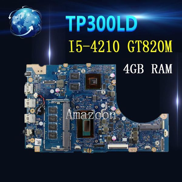 

motherboards tp300ld mainboard for asus tp300lj tp300l lapmotherboard 100% tested -4210u cpu gt820m 2gb vram 4gb ram