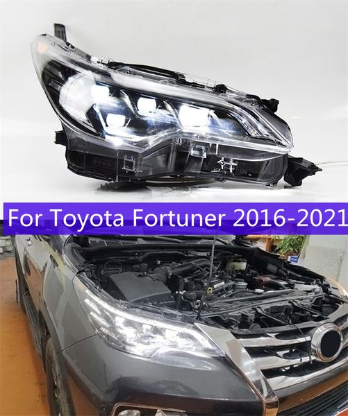 

lighting accessories head lights for toyota fortuner car headlight 16-21 drl turn signal bi-xenon beam reversing light