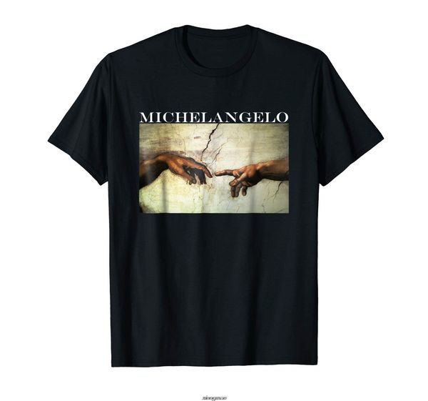

спорт michelangelo art shirt - создание адам rude top tee round neck