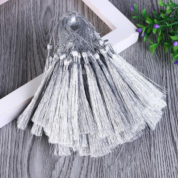 

15pcs 13cm gold silver polyester tassel fringe silk thread long tassels decorative for jewelry diy chinese knot curtains clothes h jllxjn
