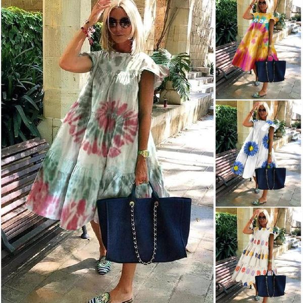 

2020 summer ruffles sundress women bohemian solid maxi dress casual loose female sleeveless robe long vestidos plus size a3261, White;black