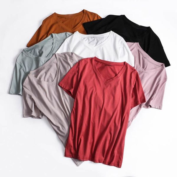 

summer t-shirt women plus size bust 134cm 4xl 5xl 6xl 7xl 8xl v-neck t-shirt women black white green gray red khaki pink colors