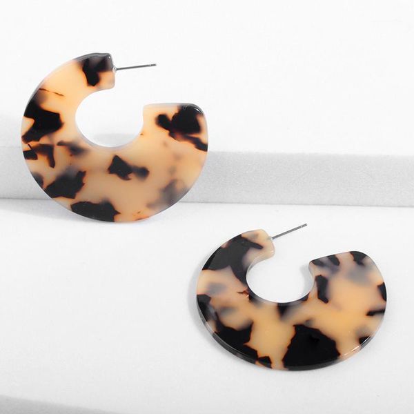 

2021 new resin earrings exaggerated pattern hoop earrings women wedding party factory wholesale1, Golden