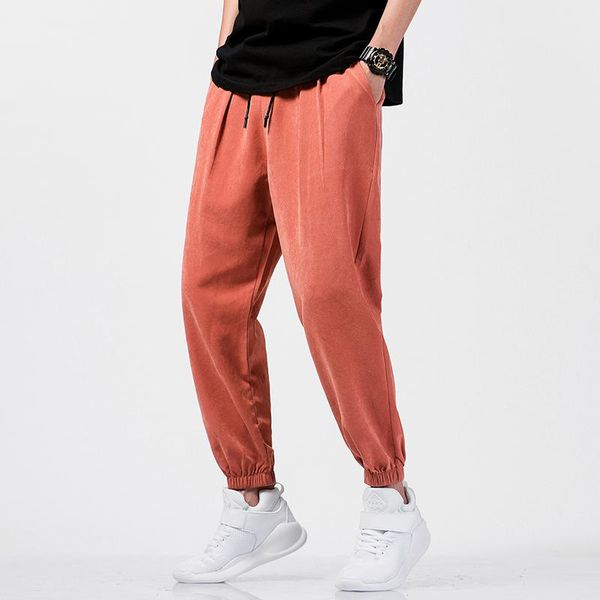 

casual pants men korean streetwear harem pants men trousers joggers hip hop sweatpants 5xl 2021 new dropshipping, Black