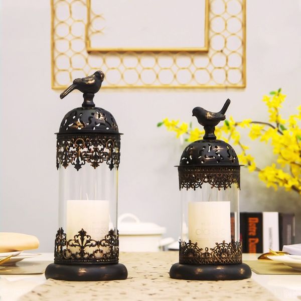 

23zvp nordic morocco creative prop mmnlu metal light romantic dinner props candlestick home decoration candlestick wind