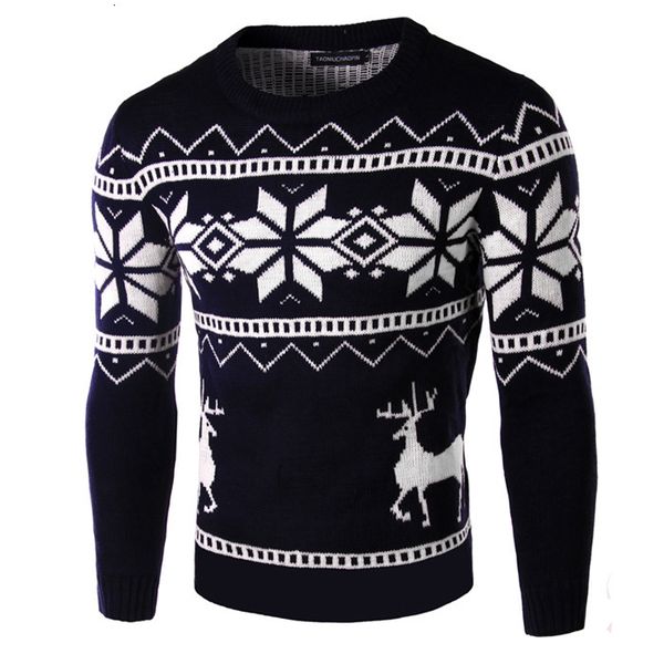 

2021 new men of christmas fashion england blouses pullovers deer reindeer o-neck men's shirt z1d0, Black