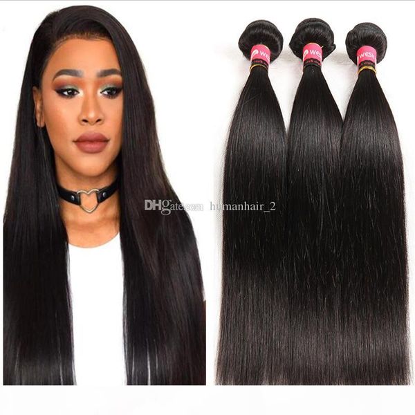 

straight human virgin smooth hair brazilian peruvian malaysian russian hair choice silk straight hair extensions 3pcs lot, Black;brown