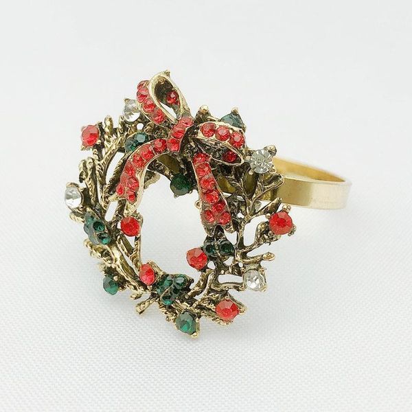 

christmas napkin rings metal napkin holder ring buckles with rhinestones for table decorations christmas banquet holiday e2s1