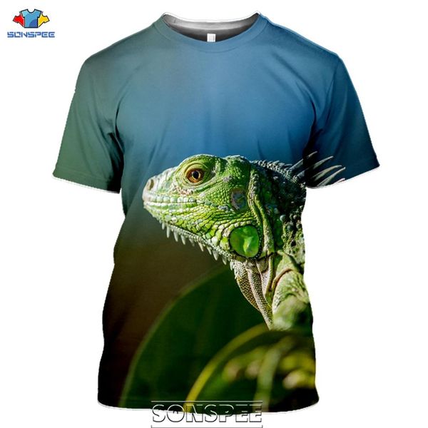 

cool lizard iguana 3d print shirts comics oversized kawaii men clothing