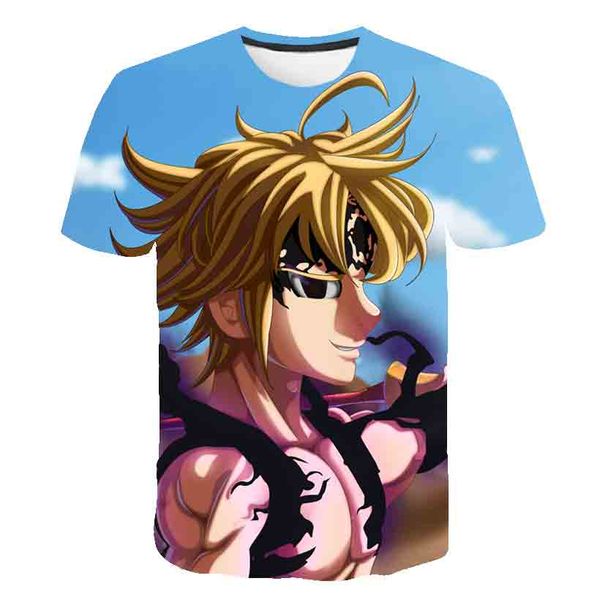 

cool men seven deadly sins japanese anime nanatsu no taizai comfortable camiseta 3d print shirts graphic harajuku graphic men clothing