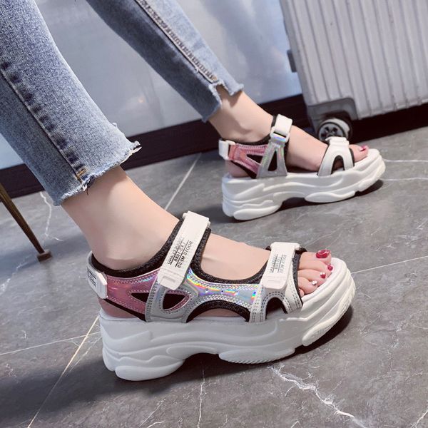 

2021 new beach with thick soles in alias muje open sandals 5.5 summer female c1rq, Black