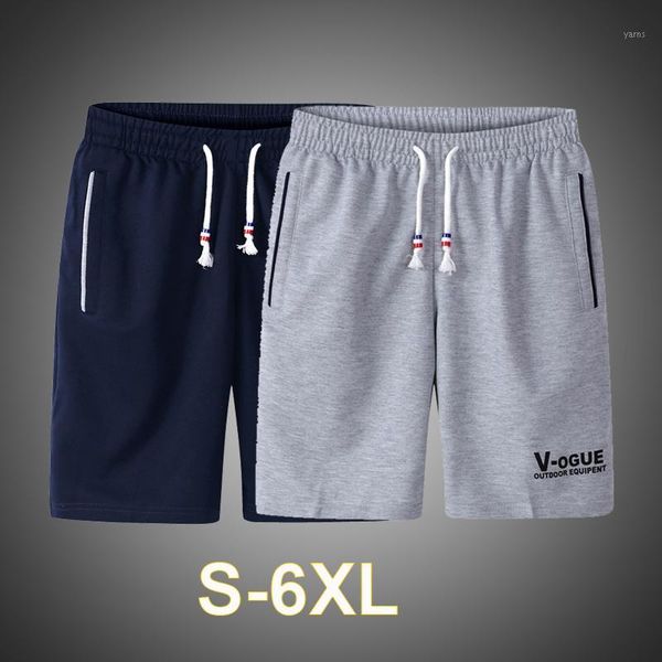

summer mens shorts fashion polyester knee length shorts men solid breathable elastic waist casual male plus size 5xl 6xl1, White;black