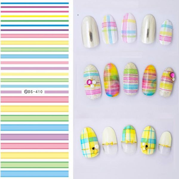 

stickers & decals ds409-ds418 diy designs nail sticker charming fantasy for full beauty nails women, Black