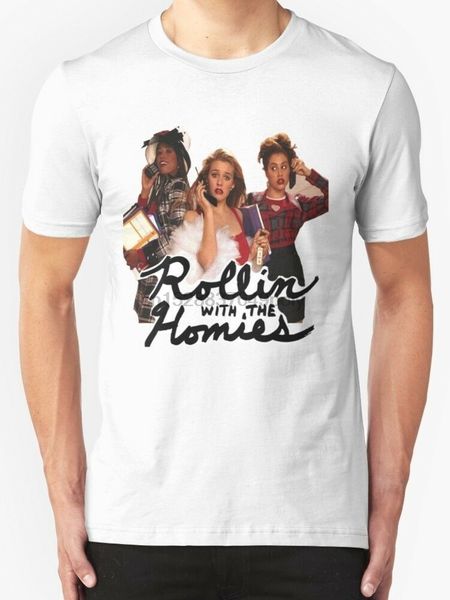 

clueless rollin with the homies mens t shirt white sport hooded sweatshirt hoodie