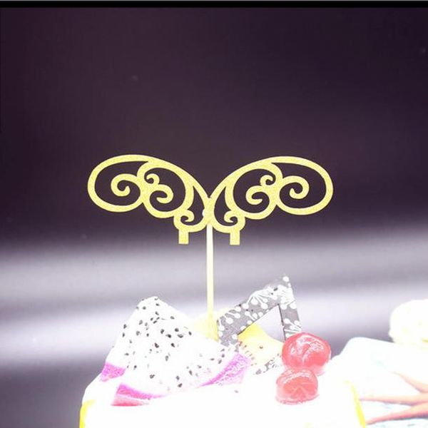 

1шт творческого рождественского дня рождения торт флаг топпер несколько цветы бабочка cup cake флаги для xmas birthday party cake выпечка де