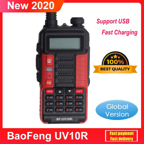 

walkie talkie 2021 original baofeng 30km uv 10r v2 128ch vhf uhf dual band two way radio uv-10r better than uv5r uv82