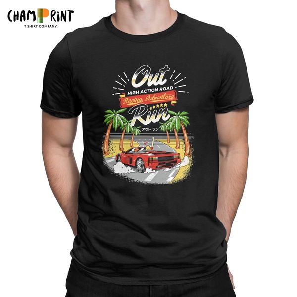 

гонки приключения для мужчин смешные crewneck out run 80s retro arcade game тройники с коротким рукавом идея подарка спорта толстовка с капю