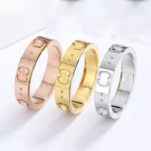 

fashion designer plain ring highquality stainless steelring valentine's day gift holiday jewelry size 5-11 no box, Silver