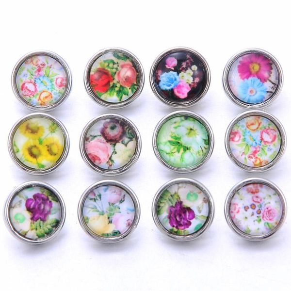 

10pcs lot tree life glass 12mm snap button jewelry fit snap bracelet earrings necklace 12mm snap buttons for button jewelry h qylhgv
