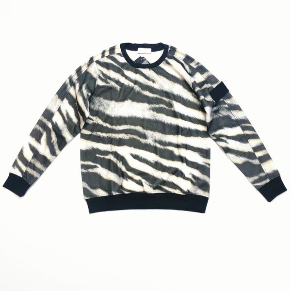 

2020 men sweatshirt casual washed denim fabric leopard design neckline oversized 300g customized velvet winter overshirt, Black