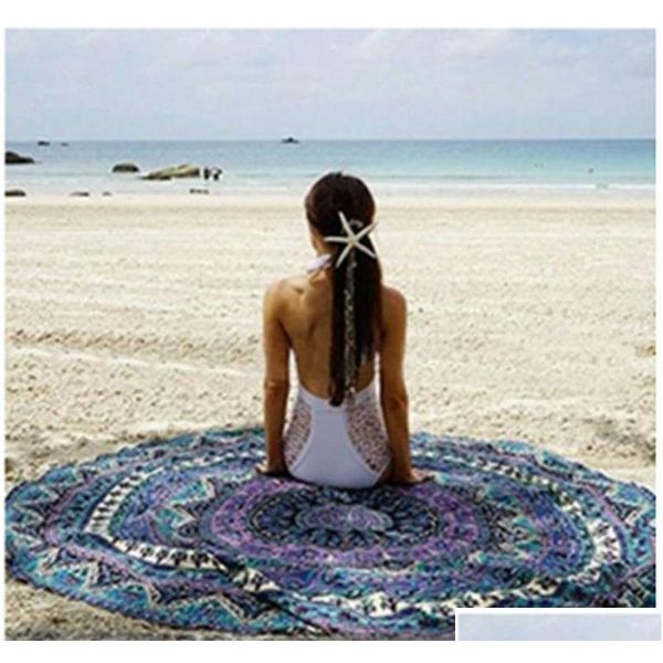 

large printed mandala bedspread tapestry shawl wall hanging bohemian ethnic throw beauty towel serviette covers beach qylgqy wphome