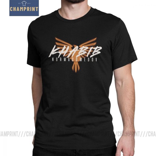 

sport men t shirt khabib nurmagomedov 2019 fashion short sleeve the golden eagle merch tees crewneck clothes pure cotton t-shirt