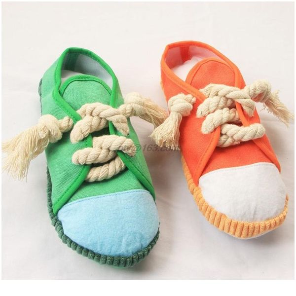 

funny pet dog chew toy safe and durable squeaky teeth cleaning playing toy sneakers shoes bite sound toy f bbyaum